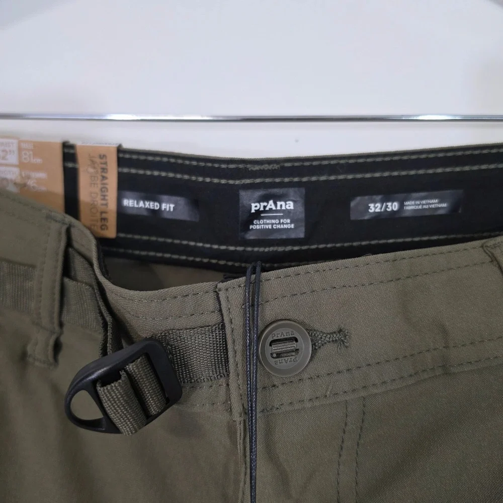 prAna Stretch Zion Pant II Men's 32x30 Slate Green Hiking Cargo Pants NWT gorp